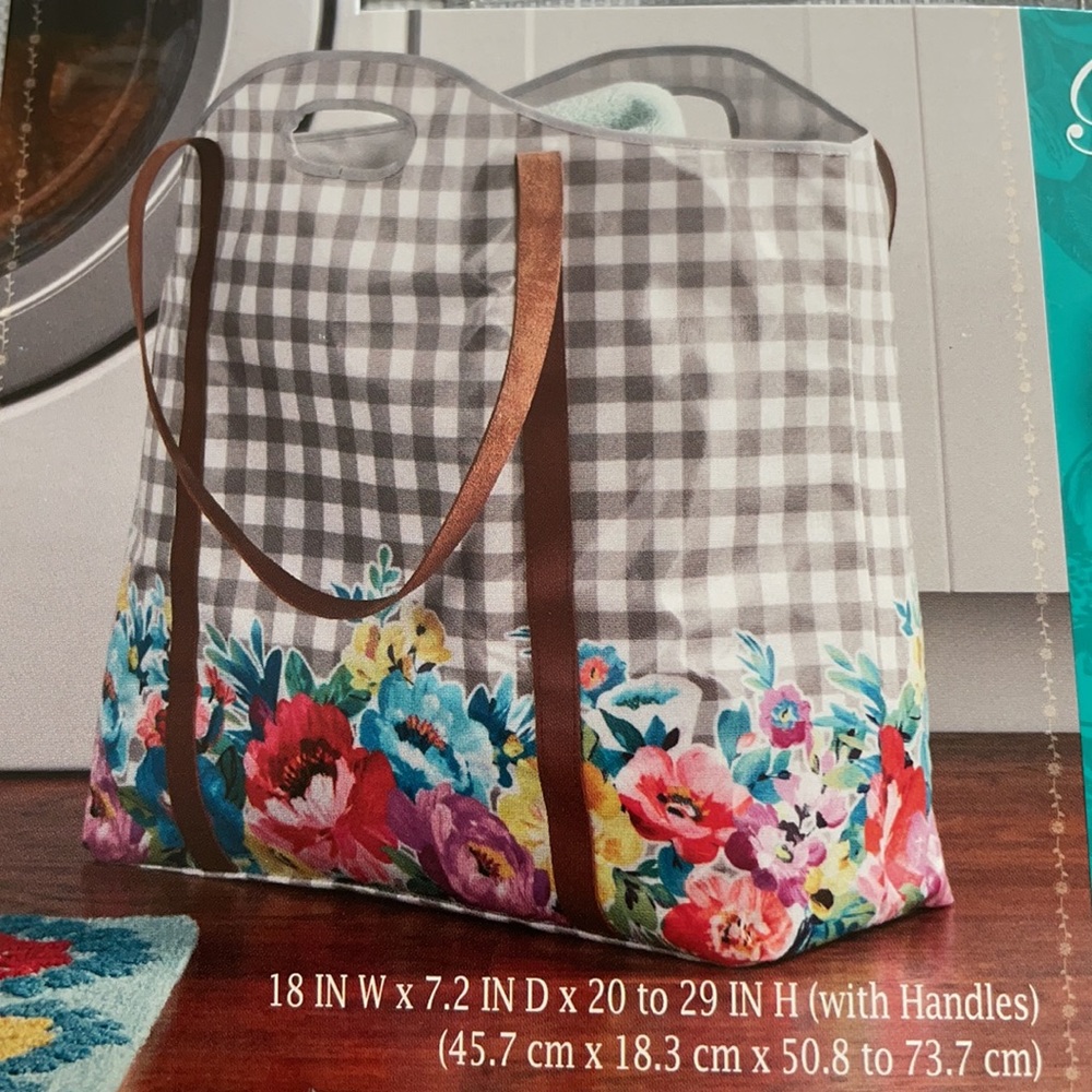 The Pioneer Woman Oilcoth Laundry Tote